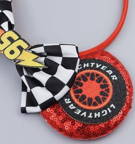 LIHELEI Mouse Ears Headband, Car Ear Headbands for Boys Birthday Party - Car Ear Headband thumbnail 7