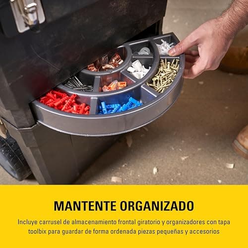 STANLEY Mobile Work Centre Toolbox, taller rodante 2 en 1 con unidades apilables y caja de herramientas extraíble, 1-93-968 thumbnail 5