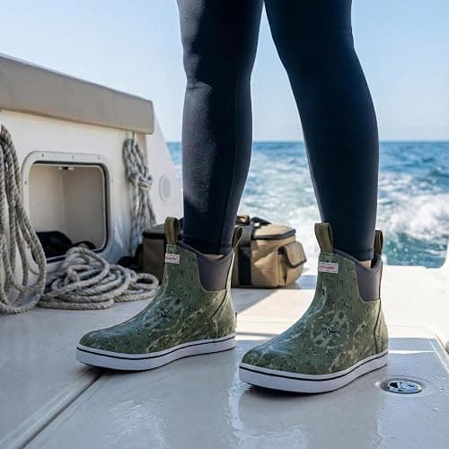 SUREWAY Women's Ankle Fishing Deck Boots for Women,Short Waterproof Neoprene Rubber Rain Boots,Lightweight Garden Work Shoes for Women,Upgraded Slip Resistant,Durable Comfortable thumbnail 2