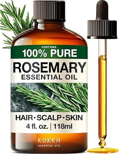 KUKKA Rosemary Essential Oils - 4 Fl Oz - for Hair, Skin, Diffuser, Aromatherapy & DIY Soap Making Scent - Image 1
