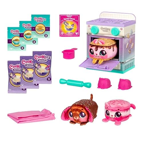 The Cookeez Makery Lil' Bakez Multi Pet Playset, Comes to Mix & Make 3 Bakes, Includes 3 Non-Electric Scented Plush Pets, Ingredients, Accessories, & Apron- Amazon Exclusive thumbnail 7