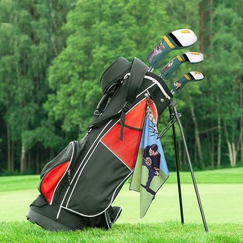 WONXISEN Golf Club Headcover for Drivers, Fairway Woods, Hybrid/Rescue, and Mallet Blade Putter Funny Style Premium Leather Golf Headcovers Set with Embroidery Tags for Men and Women thumbnail 5