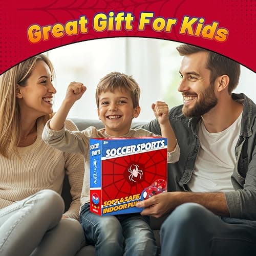 Hot Bee Spider Hover Football for Kids LED Air Power Football Toy with Foam Bumper, Rechargeable Indoor Football Game Fun Birthday for Boys Girls Ages 3-12 - 1 Set thumbnail 7