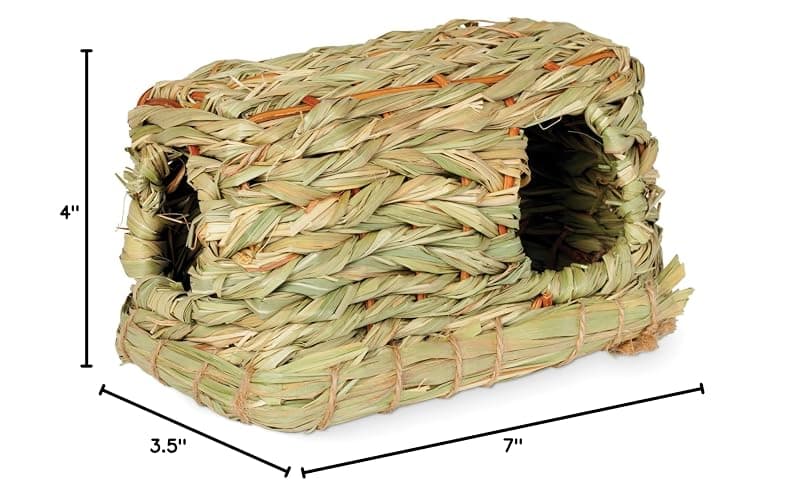 Prevue Pet Products Nature's Hideaway Grass Hut Small Animal Toy - Small | Woven Hay & Grass, for Mice, Gerbils, Hamsters, or Other Small Pets, Natural Hide & Explore Toy thumbnail 2