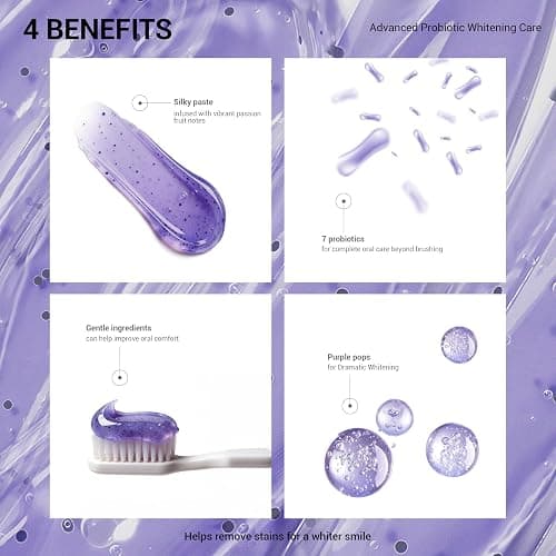 MSDRWIKEY Popping 7Pro Deep Whitening Toothpaste with 7 Probiotics - Advanced Formula for Stain Removal and Gum Health - Fluoride-Free, Enamel-Safe, Fresh Mint Flavor, 4.23 oz (3) thumbnail 4