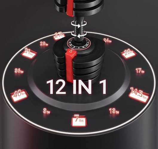 Adjustable Dumbbell pair Set 40 lbs  thumbnail 2