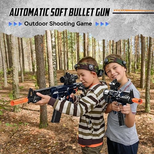 Electric Automatic Toy Gun for Toy Guns Sniper Soft Bullets [Shoot Faster] Burst Soft Bullets Toy Gun for Boys,Toy Foam Blasters & Guns with 100 Toy Sniper Darts for Kids thumbnail 4