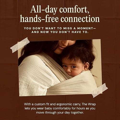 Solly Baby Wrap, Buttery-Soft Baby Carrier Newborn to Toddler 8-25 Lbs., Lightweight & Hands-Free Infant Sling Wrap, Breathable Summer Carrier, Baby Wearing & Postpartum Essential, New Mom Gift, Spelt thumbnail 6