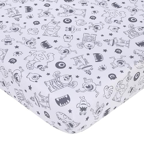 Disney Monsters, Inc. Cutest Little Monster Turquoise, Green, Purple, and Gray, Sully, Mike, and Randall 3 Piece Nursery Crib Bedding Set - Comforter, Fitted Crib Sheet, and Crib Skirt thumbnail 3