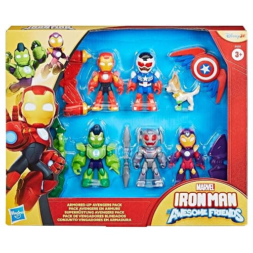 IRON MAN AND HIS AWESOME FRIENDS Marvel Armored-Up Avengers Pack, 3-Inch (7.6 CM) Action Figures, Toy Playsets for Boys & Girls, Ages 3+ thumbnail 5