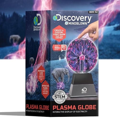 Discovery™ Plasma Globe Lamp, Touch & Sound Sensitive Lightning, Interactive Electric Plasma Ball for Hands-On STEM Learning, Plug-in Bedroom & Desktop Decorative lamp thumbnail 4