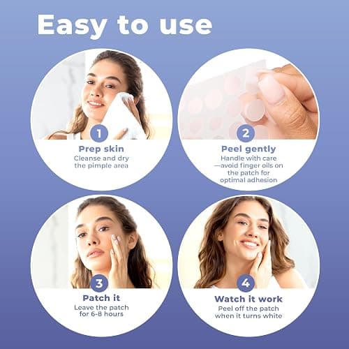 PatchRx Pimple Patches Salicylic Acid (120 Pack), Salicylic Acid Pimple Patches - Pimple Patches for Face - Zit Patch and Pimple Stickers - Salicylic Acid Pimple Dots for Pimple - Zit Patches thumbnail 7