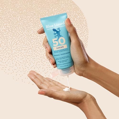 Blue Lizard Sheer Mineral SPF 50 Sunscreen Lotion, Zinc Oxide, 100% Mineral Formula, Nourishes with Australian Desert Lime and Peach, Paraben-Free, Fragrance-Free, 3 fl oz thumbnail 8