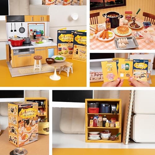 Hamee RE-Ment Blind Box - Petit Sample Series - Memories of Dinner - 8 Pc. | Full Set with Tear-Away Display Background, Cute Blind Box Diorama Miniature Figure Set, Collectible Display Figure thumbnail 7