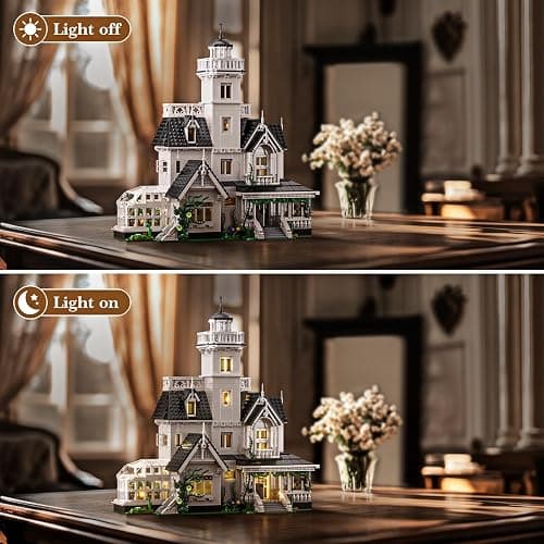 Practical Magic House Building Set with LED Light, Owens House Blocks Toy, Creator Architecture Model Building Kit, Compatible with Lego Horror House, Home Office Decor Gift for Adults (1877PCS) thumbnail 5