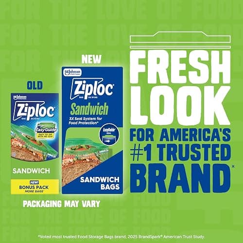 Ziploc Brand 190 Count Storage Bags Variety Pack, 42ct Storage Gallon and 48ct Storage Quart with Stay Open Design, 50ct Sandwich and 50ct Snack with Grip N Seal Technology (Packaging May Vary) thumbnail 2
