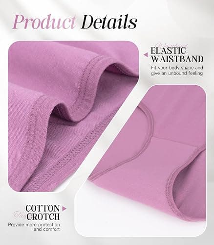 TANSTC Womens Underwear Cotton Hipster Panties for Women | Low Rise Soft Stretch Briefs, Full Coverage, Moisture-Wicking, Breathable Ladies Panties 6 Pack thumbnail 5