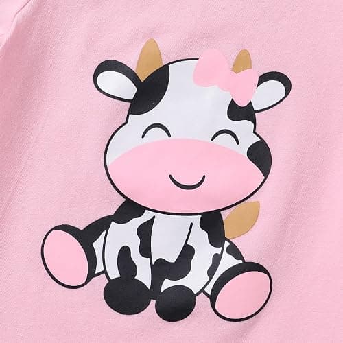 YOUNGER TREE Toddler Infant Baby Girls Summer Outfits Leopard Print Short Sleeve Pocket T-Shirt Tops Pants Clothes Sets thumbnail 5