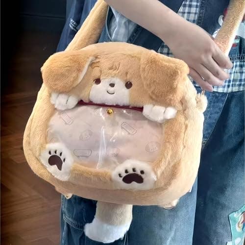 Lifelix Kids Backpack Plush Dog Ita Bag Shoulder Crosssbody Cartoon Stuffed Animal Backpack for Girls thumbnail 3