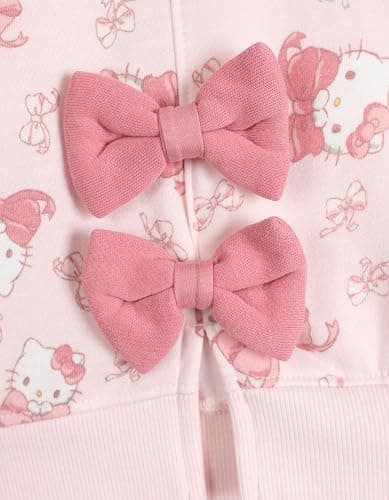 Hello Kitty Girls Fleece Drop Shoulder Pullover Sweatshirt and Skirt Toddler to Big Kid Sizes (2T - 10-12) thumbnail 7