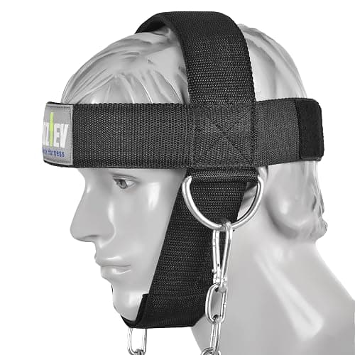 POZTEV Neck Harness with Heavy-Duty Chain - Adjustable Head and Chin Straps for Neck Strength and Pain Relief thumbnail 3