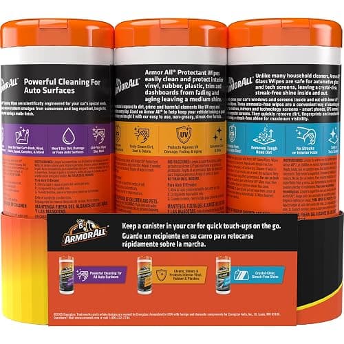 Armor All Protectant, Glass and Cleaning Wipes, Wipes for Car Interior and Car Exterior, 30 Count Each (Pack of 3) thumbnail 6