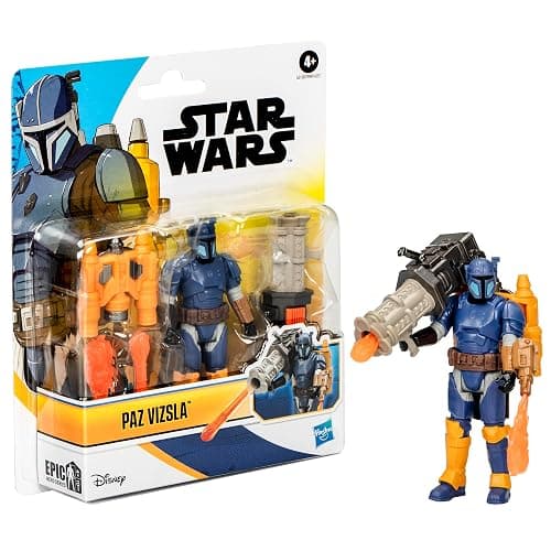 STAR WARS Epic Hero Series Paz Vizsla 4-Inch Deluxe Action Figure & 4 Accessories, Toys for 4 Year Old Boys and Girls thumbnail 3