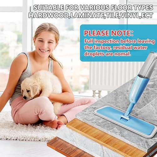 Spray Wet Mops for Hardwood Floor Cleaning: MEXERRIS Floor Mop with 3 Washable Pads for Swiffer Powermop - Refillable Dust Dry Mop Home Commercial Mops for Wood Laminate Ceramic Tiles Vinyl thumbnail 6