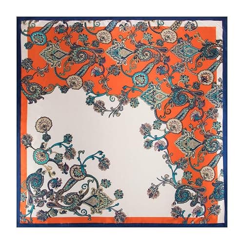 RIIQIICHY Head Scarf for Women Like Silk Scarf Hair Scarf Printed Square Scarf Bandanas for Women 35 Inches thumbnail 7