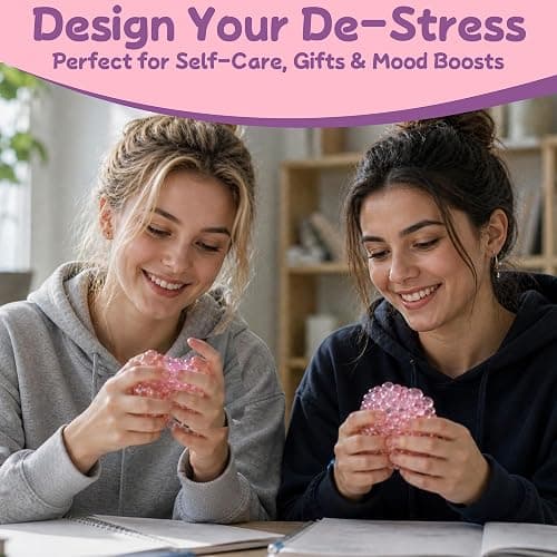 Stress Balls Squishy Making Kit: DIY Squishies Fidget Toys Adults | 12 TPR Skins 6 Fillers Air Pump Expander Tool for Squish Maker for ASMR Sensory Relief thumbnail 7