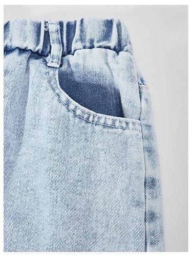 OYOANGLE Girl's 2 Pieces Outfits Y2K Letter Print Top Shirts and Denim Loose Long Pants Jeans Sets thumbnail 4
