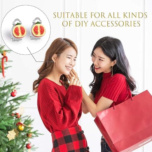 SANNIX 60-Piece Round Flat Back Earring Set: Non-Pierced Clip-On Earring Findings with Pads in 3 Colors for DIY Jewelry thumbnail 7