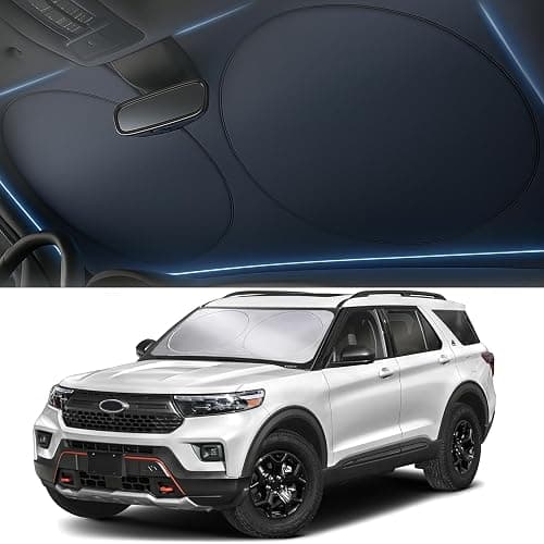 Autovir Windshield Sun Shade, Foldable Car Window Shades, 280T Visor Shade - Image 1