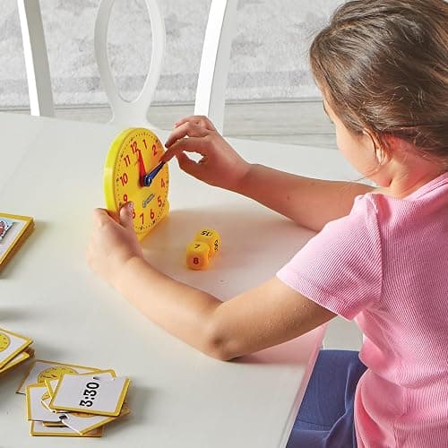 Learning Resources Time Activity Set - 41 Pieces, Ages 5+,Clock for Teaching Time, Telling Time, Homeschool Supplies, Montessori Clock - Time Activity Set thumbnail 7