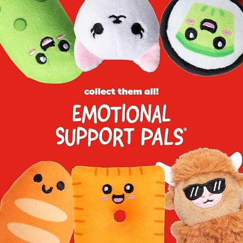 Emotional Support Pals Cheez-It, Cute Stuffed Animals by Relatable | Squishy Toys and Plushies, Great Gift Ideas for Loved Ones of All Ages, Includes 5 Plushies with Carrying Basket thumbnail 6