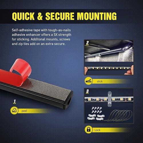 Nilight - TR-05 2PCS 60 Inch 180 LEDs Bed Strip Kit with Waterproof on/Off Switch Blade Fuse 2-Way Splitter Extension Cable for Cargo, Pickup Truck, SUV, RV, Boat , 2 Years Warranty thumbnail 2