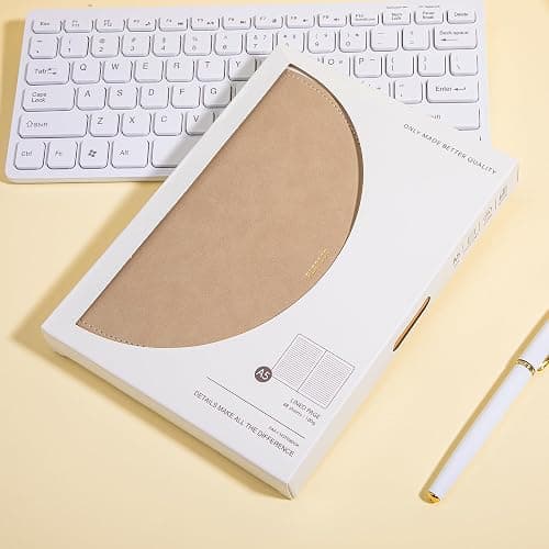 CAGIE Lined Journal for Women, 100GSM Leather Journals for Writing with Buckle Closure,A5 Hardcover Diary Journaling Notebooks for Business Work School Note Taking 5.9" x8.59 (Brown) thumbnail 5