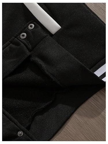 SOLY HUX Men's Varsity Jacket Color Block Letter Graphic Print Long Sleeve Casual Baseball Jacket thumbnail 5