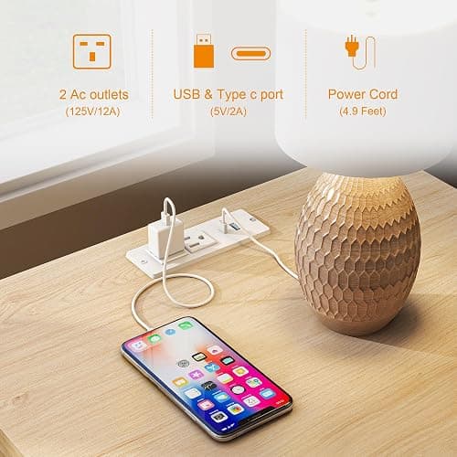 Nasonet Fluted Nightstand Charging Station,Wood Modern Night Stands Storage Cabinet for Bedroom,Oak Bedside Table with Drawers thumbnail 6