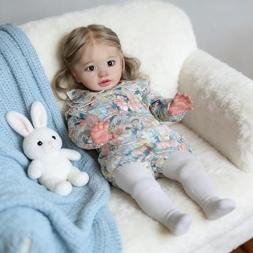 RXDOLL 26 Inch Realistic Reborn Toddler Girl Doll, Big Size Lifelike Reborn Baby Dolls that Look Real, Soft Vinyl Limbs and Cloth Body Toddler Baby Doll Toys Kids Birthday Xmas Gifts thumbnail 4