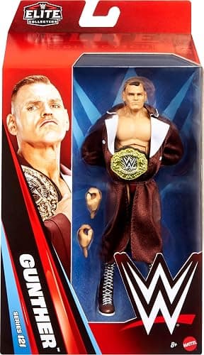 Mattel WWE Elite Action Figure & Accessories, Series #121, 6-inch Collectible Gunther with 25 Articulation Points & Swappable Hands thumbnail 6
