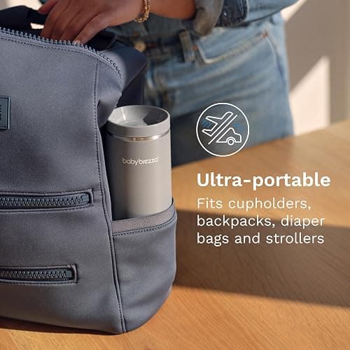 Baby Brezza Portable Warmer – 3X Faster Baby Bottle Warming - Travel Breastmilk and Formula Warmer - Safe, Even Heating - Up to 9oz - No Adapters, Black thumbnail 7