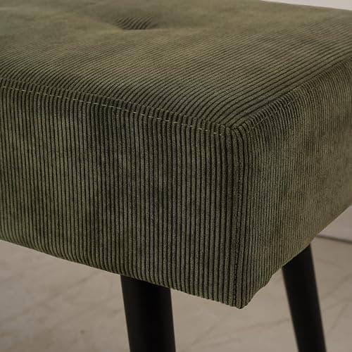 Comfy to go Entryway Bench - Green Bench for Bedroom, Modern Ottoman End of Bed, Corduroy Padded Benches for Living Room, Foyer, Mudroom, Hallway - 39" L x 14" W x 17" H thumbnail 9