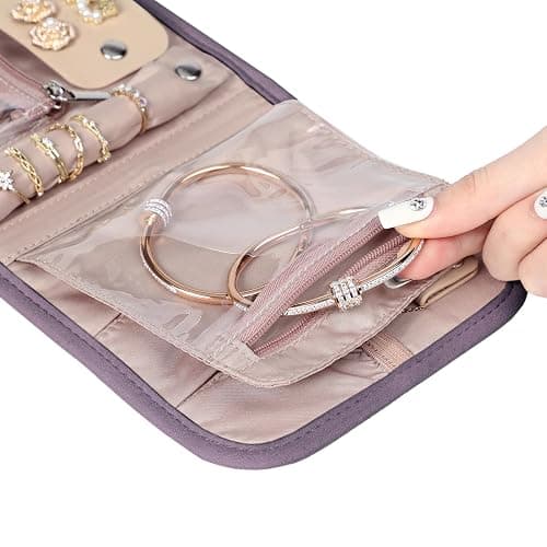 foldable travel jewelry organizer thumbnail 5