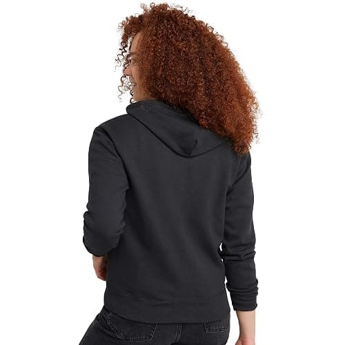 Hanes Womens Women's Hoodie, EcoSmart Fleece Full-Zip Hoodie, Zip-up Hooded Sweatshirt for WomenJacket thumbnail 3