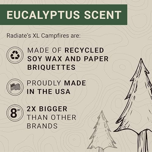 Radiate XL Portable Campfire As Seen On Shark Tank - Made in USA - Up to 2 Hours of Burn Time - Reusable Travel Fire Pit for Camping, Beach, Patio - Portable Fire Pit (Eucalyptus Scent) thumbnail 6