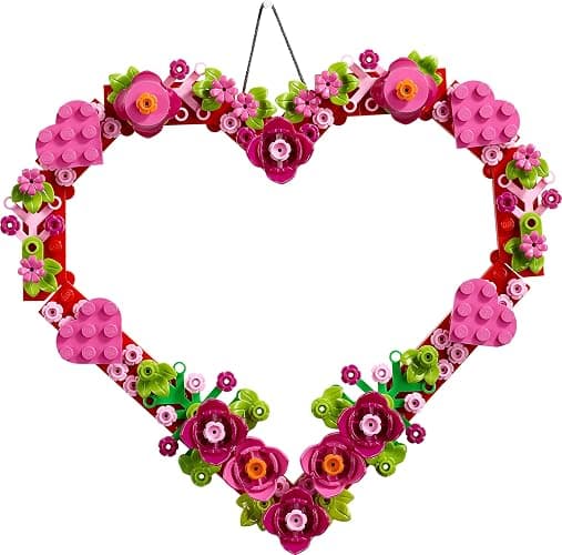 LEGO Cuore Ornamento Giocattolo - Kit di Arti e Mestieri - Modello Artistico da Esposizione con Fiori, Foglie e Cuoricini - Regalo di Compleanno per Bambine e Bambini da 9 Anni in su - 40638 thumbnail 9