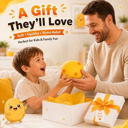 Jumbo Potato Squishy, 5in Soft Slow Rising Vegetable Squeeze Toys Gift | Sensory Fidget Toys for Anxiety Relief,Realistic Food Squishies Stress Balls for Party Favors,Office Decor,Classroom Prizes thumbnail 2