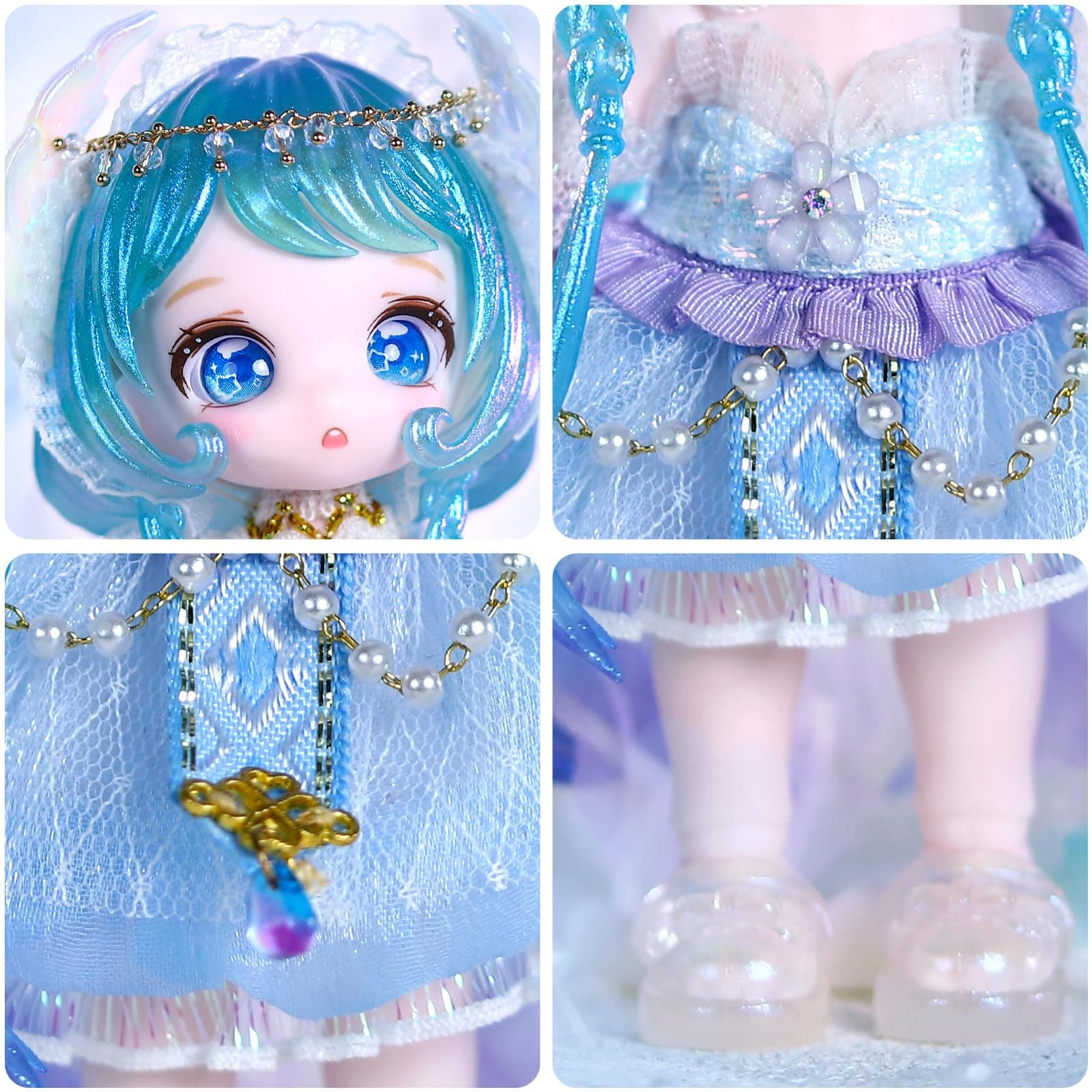 ICY Fortune Days 13cm bjd Doll - Anime Style Doll Set, Perfect for Gifts, Decorations, DIY Exercise, Collections, Girl Dolls 8+(Aquarius) thumbnail 3