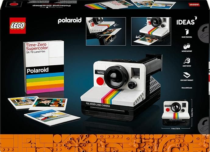 LEGO Ideas Polaroid OneStep SX-70 Camera Set for Adults, Collectible Vintage Model Kit to Build with Authentic Details, Creative Activity, Photography Gifts for Men, Women, Him, Her & Teens 21345 thumbnail 10